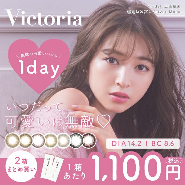 2箱買いで1,100円OFF Victoria 1day 1箱10枚入り