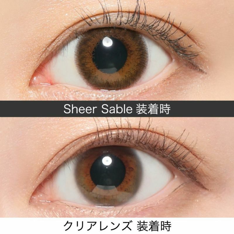 Sheer Sable(シアーセーブル) 大人抜け感ナチュラル 全体に細かく入るぼかしフチとライトベージュで艶感と立体感を与え、こっそり大きく綺麗に魅せる。