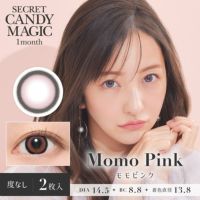 secret candymagic 1month モモピンク DIA14.5 BC8.8 着色直径13.8 度なし2枚入り