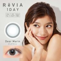 ReVIA 1day COLOR ディアマリン DIA14.1 BC8.6 着色直径13.2 度あり 度なし 10枚入り