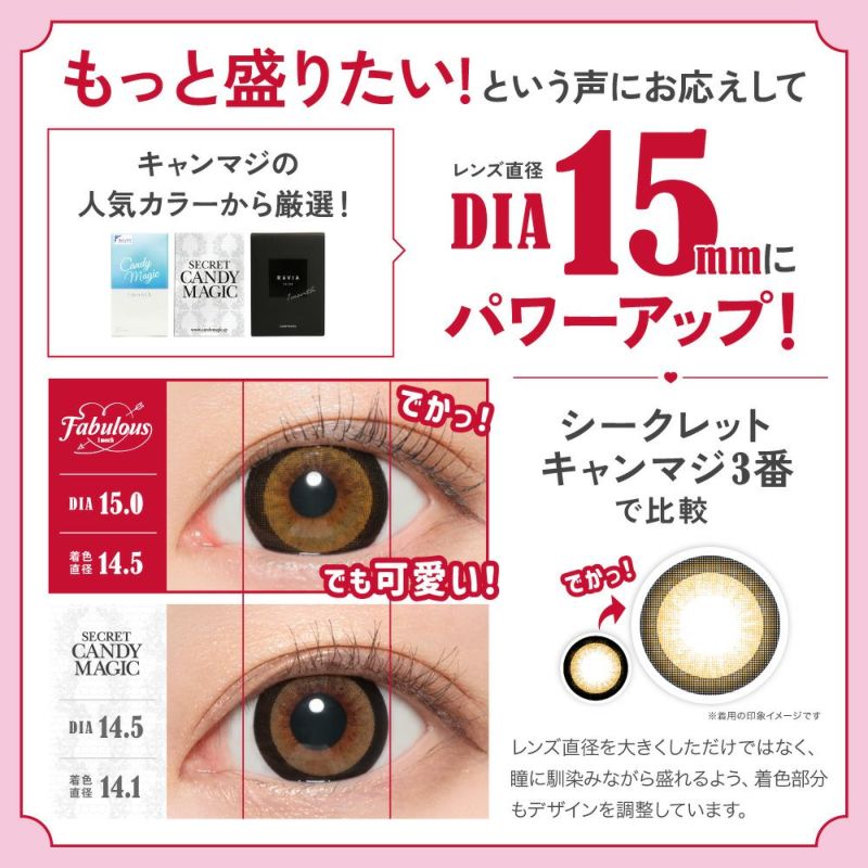 もっと盛りたいという声にお応えして　DIA15mmにパワーアップ